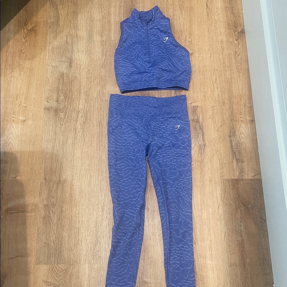Gymshark Blue Patterned Set